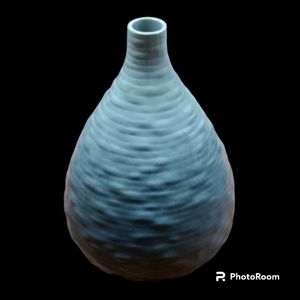 Blue Ceramic Textured Bud Vase